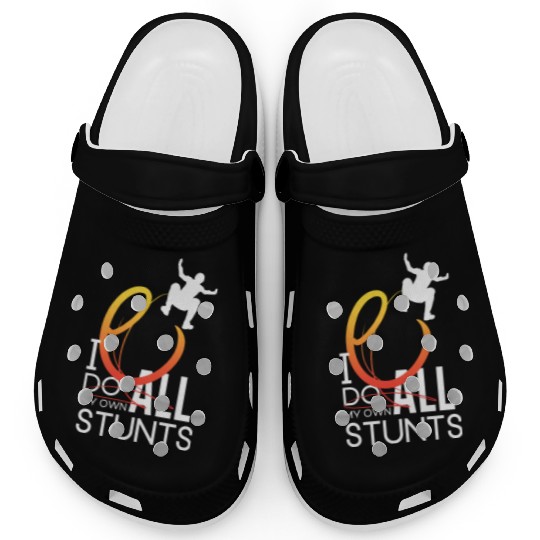 "I Do My Own Stunts" Daredevil Design Clogs