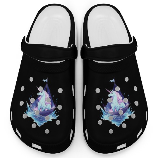 Ice Sailing Unicorn Ice Sailor Ice Boating Clogs