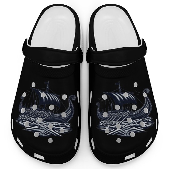 Viking Raiders: Norse Seafaring Art Clogs