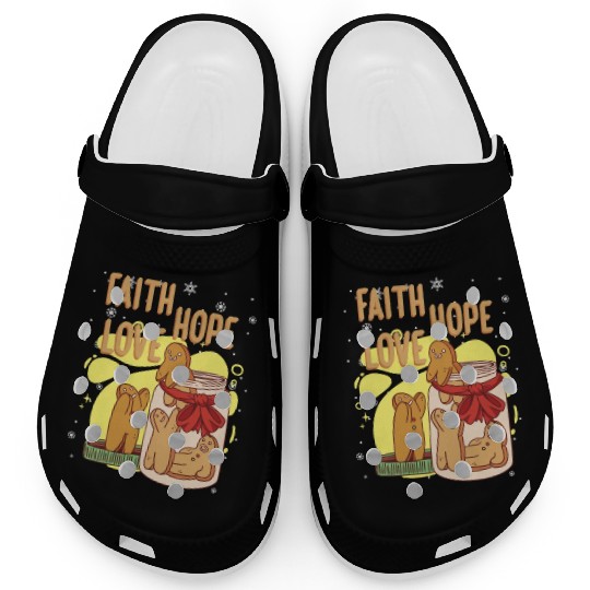 Faith Hope Love Religious Christmas Costume Clogs