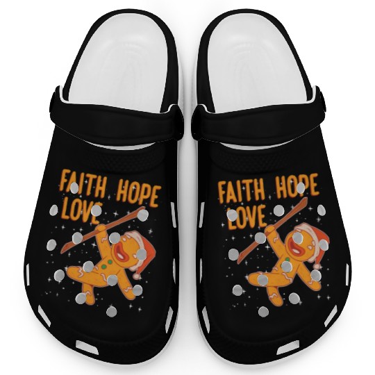 Faith Hope Love Religious Christmas Costume Clogs