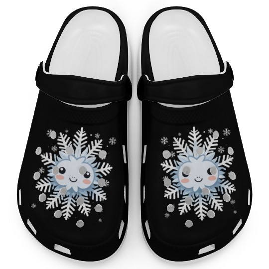 Cute Funny Snowflake Snow Winter Kawaii Gift Clogs