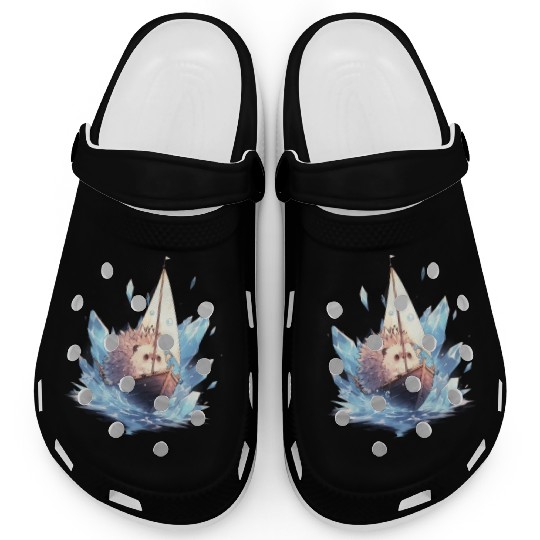 Ice Sailing Hedgehog Ice Sailor Ice Boating Clogs