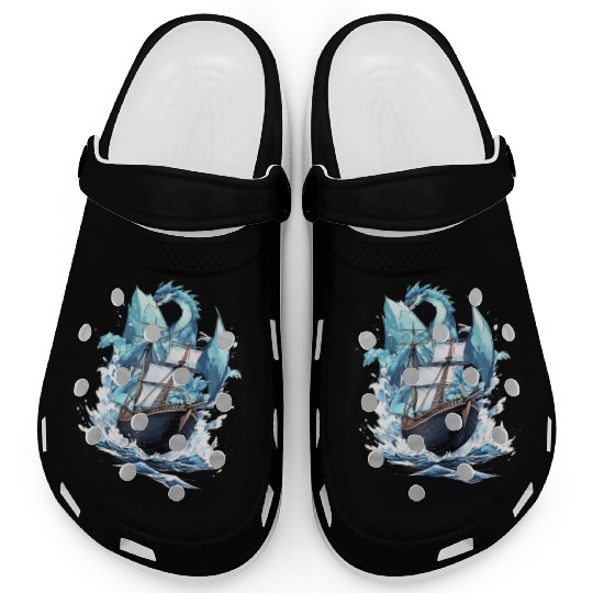 Ice Sailing Dragon Ice Sailor Ice Boating Yachting Clogs