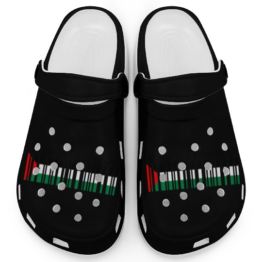 Made in Bethlehem Barcode Palestine Flag for Pales Clogs