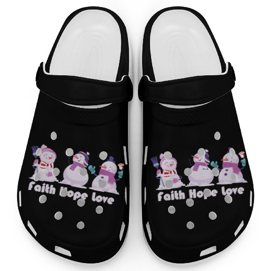 Faith Hope Love Religious Family Christmas Clogs