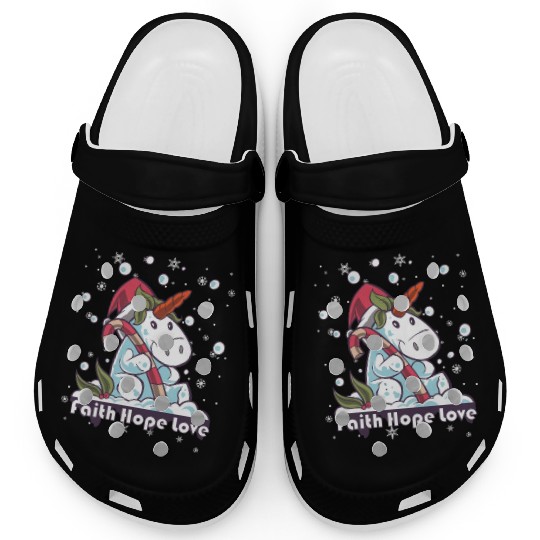 Faith Hope Love Religious Family Christmas Clogs