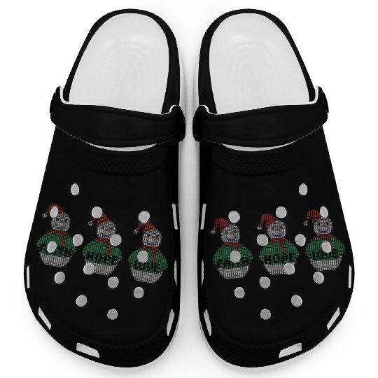 Religious Family Faith Hope Love Christmas Clogs
