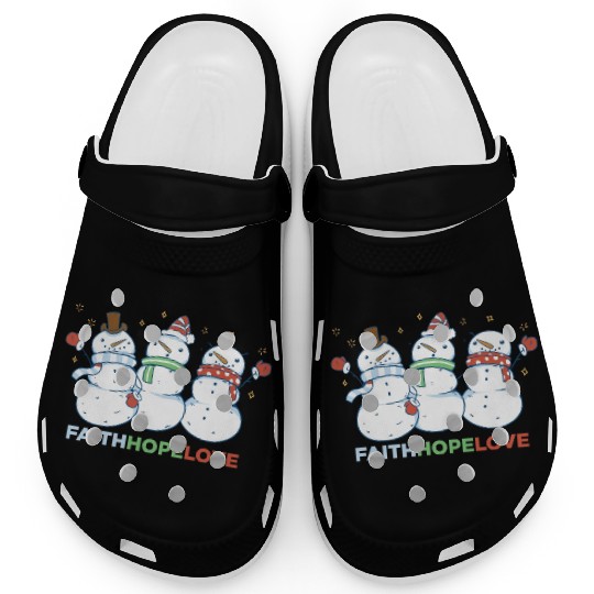 Religious Family Faith Hope Love Christmas Clogs