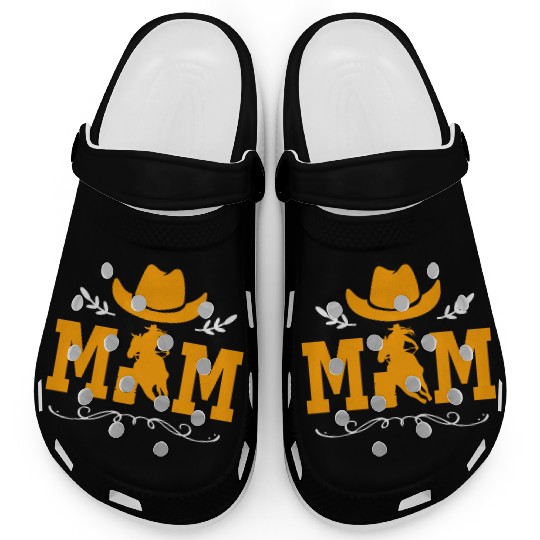 Mothers Day Cowgirl Horse Barrel Racing Mom Clogs