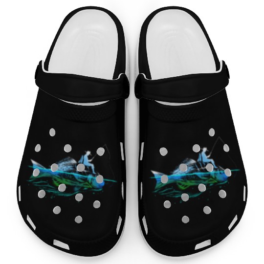 Fisher On Fish I Fly Fishing Angler Gift for Clogs