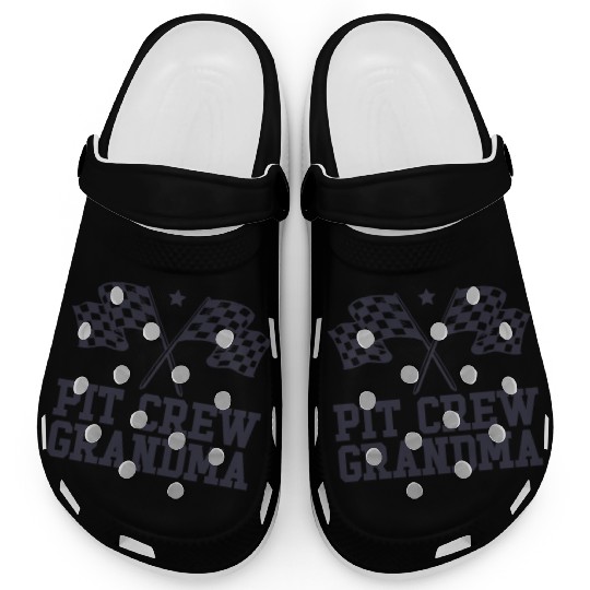 Pit Crew Grandma Racing Enthusiast Racer Birthday Clogs