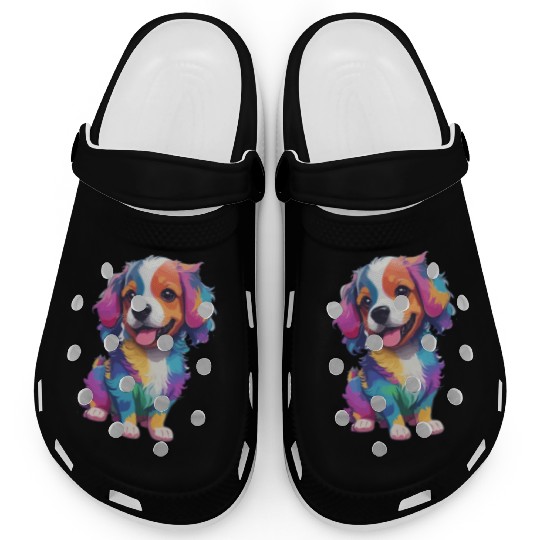 Colorful Cute Dog for Dog Lovers Clogs
