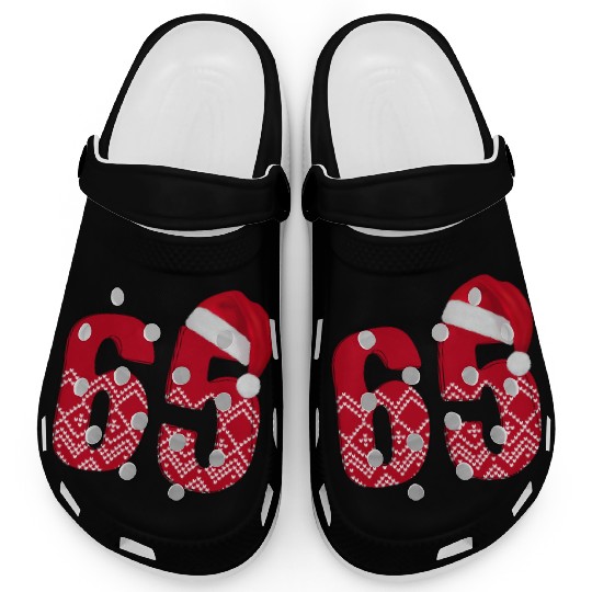 65th Birthday Wishes - Christmas Number Sixty Five Clogs