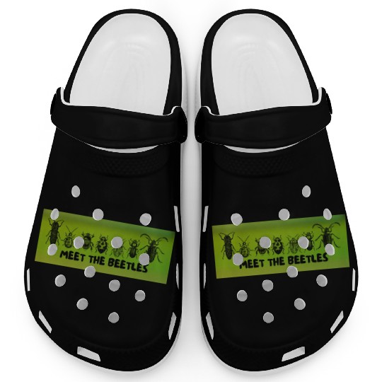 Meet the Beetles (Green) - Funny Bug Lovers Design Clogs
