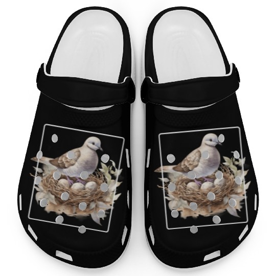 Quail Bird With Eggs Clogs