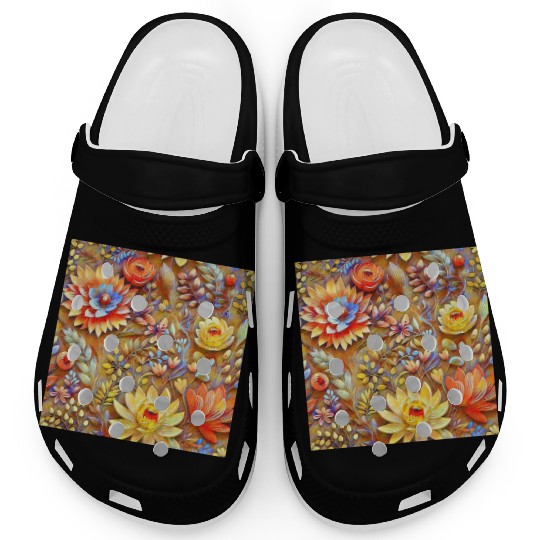 Impressionist Blossoms Tapestry Clogs
