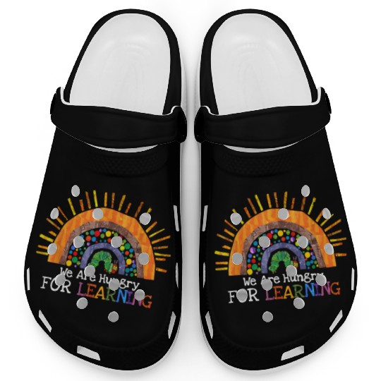 Learning Rainbow Caterpillar Teacher Clogs