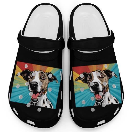 Cute Colorful New Whippet Face Clogs