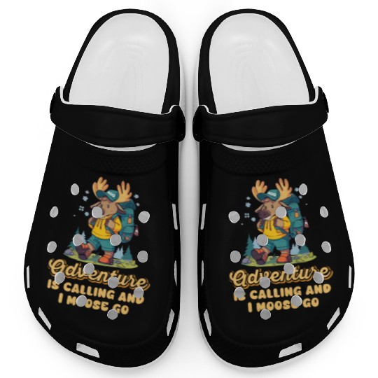 Adventure Is Calling Youth Cute Moose Clogs