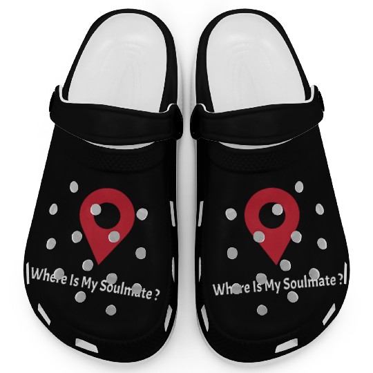 Where Is My SoulMate (white) Clogs