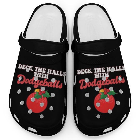 Dodgeball Player Coach Christmas Balls Deck The Clogs