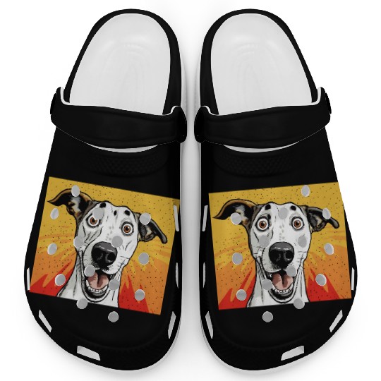Whippet Face Dog lovers Clogs