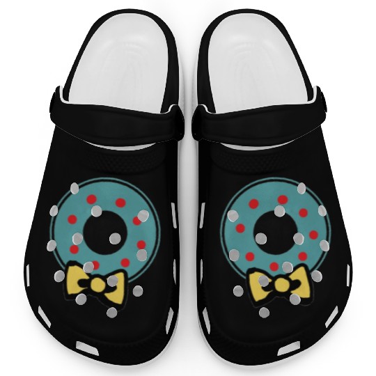 Green and Red Holiday Christmas Wreath Clogs