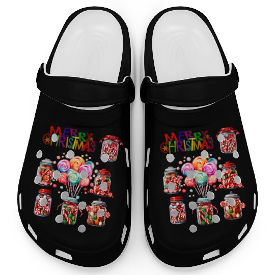 Merry Christmas Sweet Candy Canes Clogs