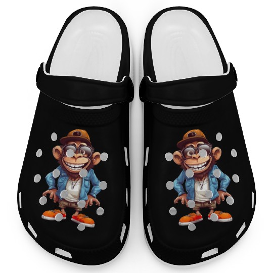 Street Art Monkey Urban Rap Street Monkey Clogs