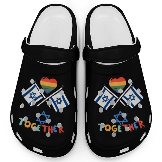 LGBTQ community STANDS WITH ISRAEL Clogs