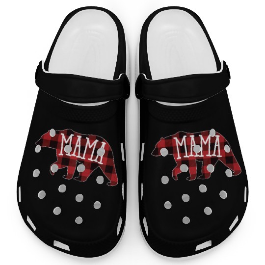 Mama Bear Buffalo Plaid Mama Bear Clogs