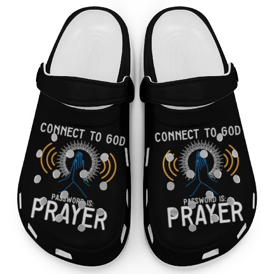 Connect to God I Love Jesus Believer Worship Clogs