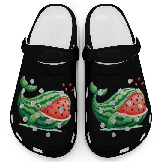 Melon Whale Funny Animal Made Of Vegetables Clogs