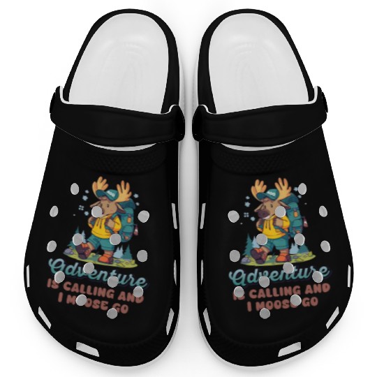 Adventure Is Calling Youth Cute Moose Clogs