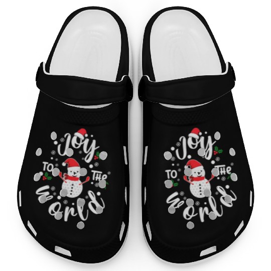 Christmas Golf Snowman Joy To The World Funny Golf Clogs