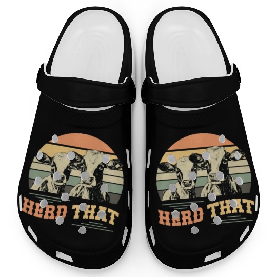 Cattle Farming Herd That Retro Livestock Farmers Clogs