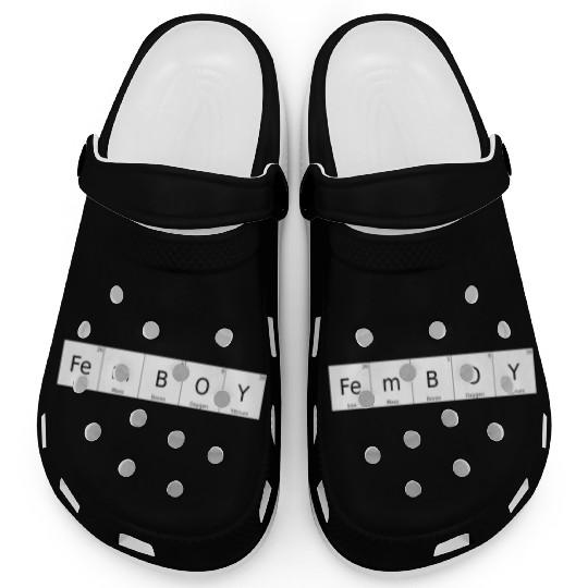 Periodic Table Chemical Element Femboy Bigender Si Clogs