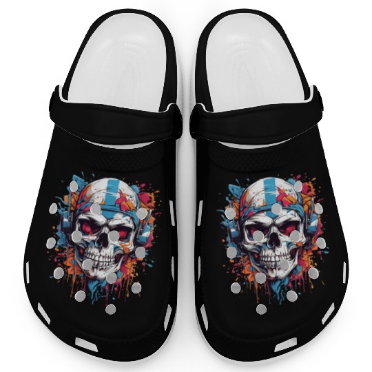 Skull Givin' Raspberry Dk Clogs