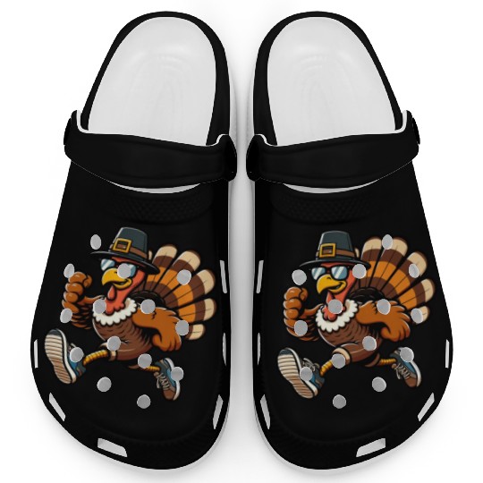 Running Turkey- Turkey Trot Running Thanksgiving Clogs