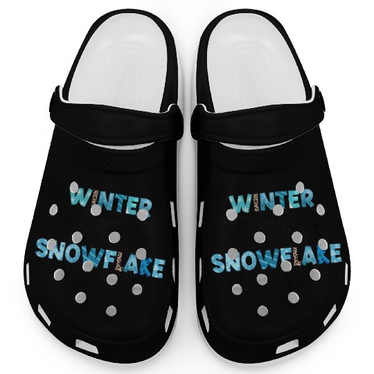 Winter kisses and snowflake wishes sublimation Clogs