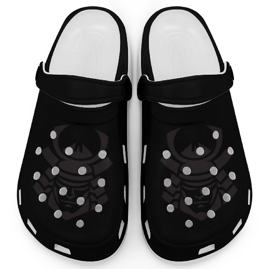 Samurai Helmet Logo Katana Swordsman Clogs