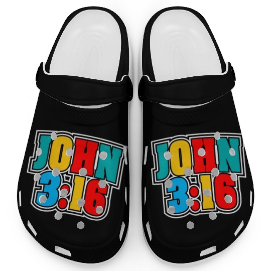 John 3:16 Love Jesus Bible Text Christian Clogs