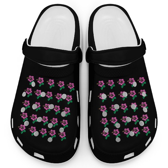 aesthetic pink hibiscus Clogs
