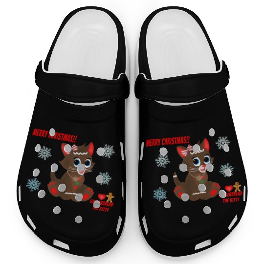 "Gingerbread" the Kitty (Snowflake Snuggliezz) Clogs