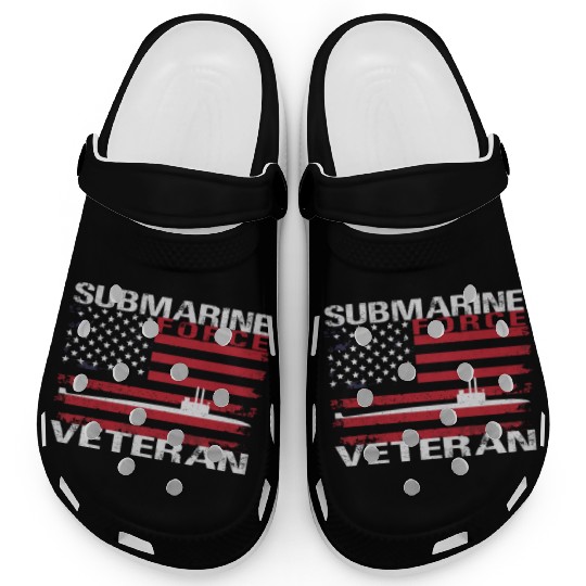 Submarine Force Veteran Usa Flag White Stars Clogs