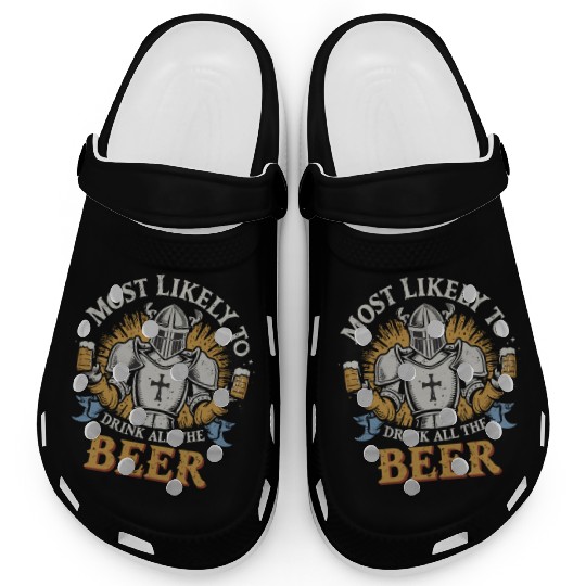 Christmas Most Likely To Drink All The Beer Winter Clogs