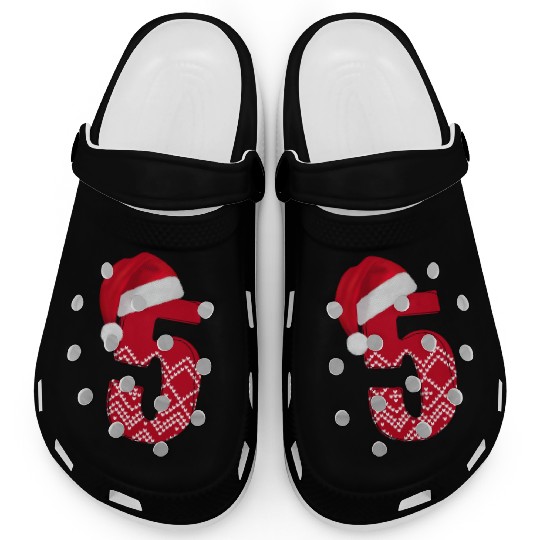 5 Number Fifth Birthday / Wedding Anniversary Clogs