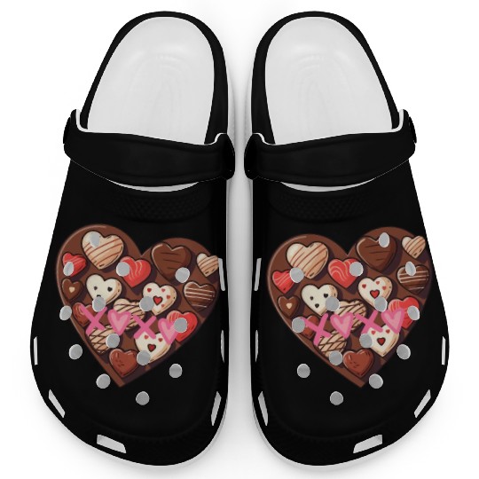 Chocolate XoXo Valentine's Day Clogs