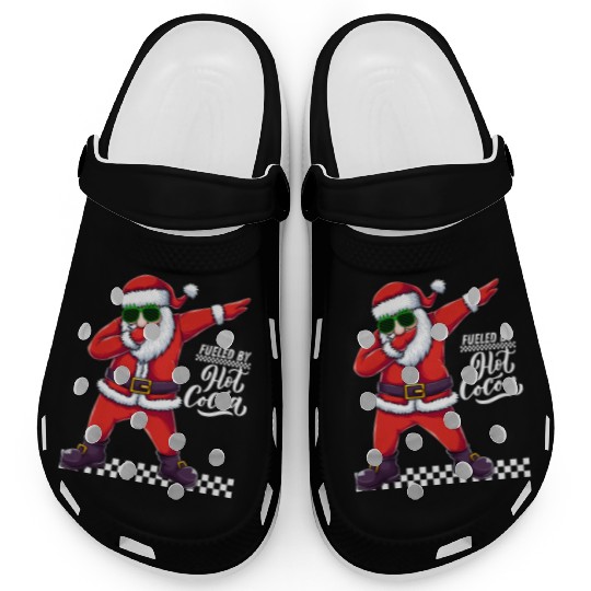 Fueled by Hot Cocoa, dabbing Santa Clogs